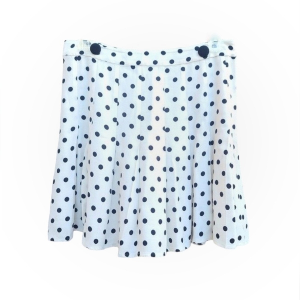 Reformation | Portia Polka Dot Pleated Skirt Size 6